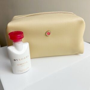 Bvlgari X Emirates Amenity Bag and Omnia Coral Body Lotion 1.3 fl oz